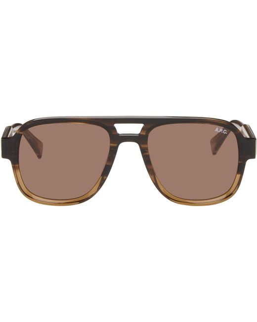 A.P.C. Black 'Les Navigator' Sunglasses for men