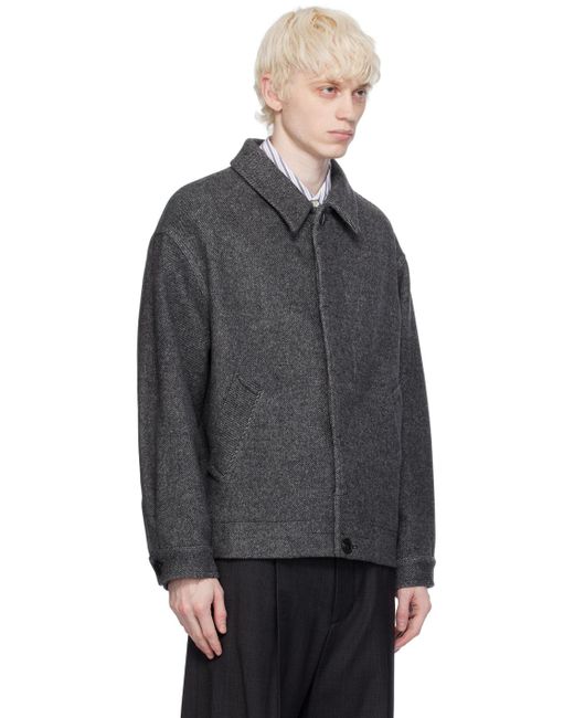 Isabel Marant Black Gray Simon Coat for men