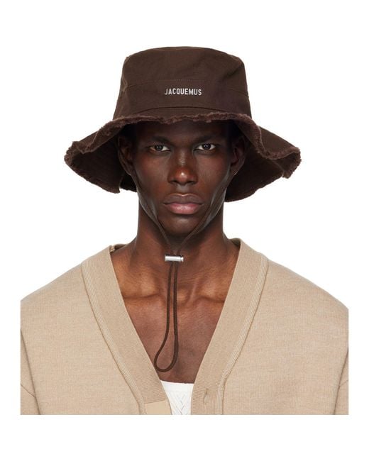 Jacquemus Brown 'The Artichaut' Bucket Hat for men
