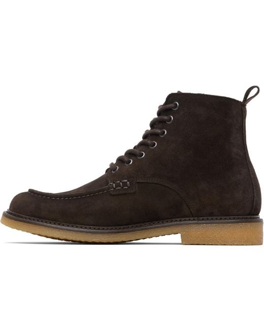 Boss Black Suede Half Boots for men