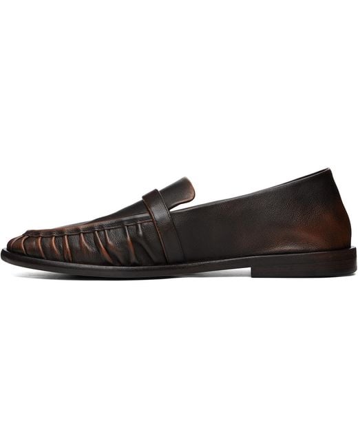 Marsèll Black Stesa Soft Pebbled Leather Loafers for men
