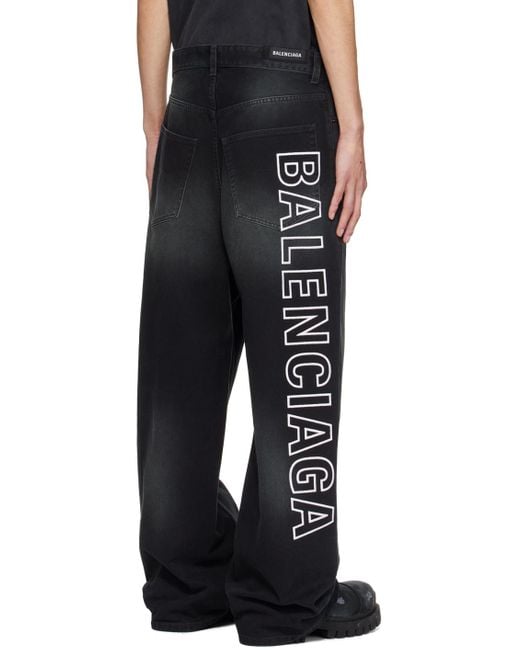 Balenciaga Black Outline Jeans for men