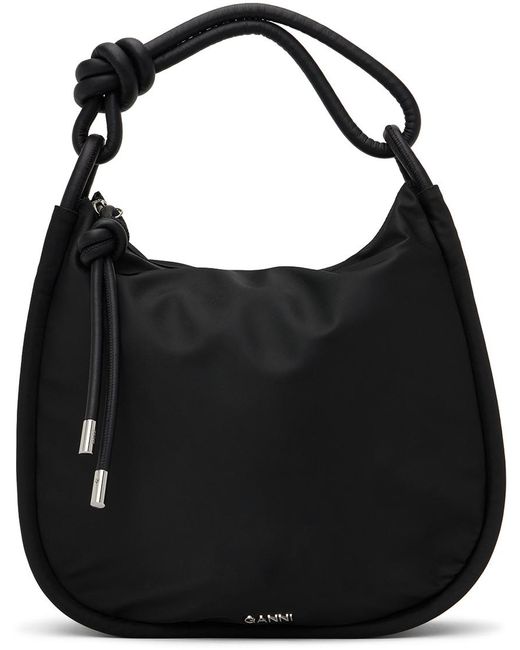 Ganni Synthetic Nylon Shoulder Bag in Black Lyst