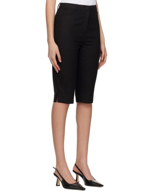 DUNST Black Slim Bermuda Shorts