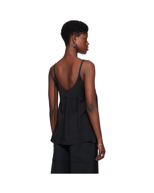 Studio Nicholson Black V-neck Camisole