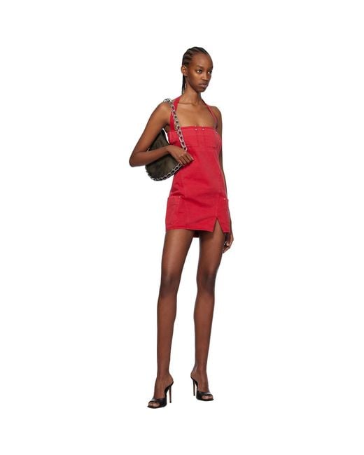 Dion Lee Red Apron Minidress