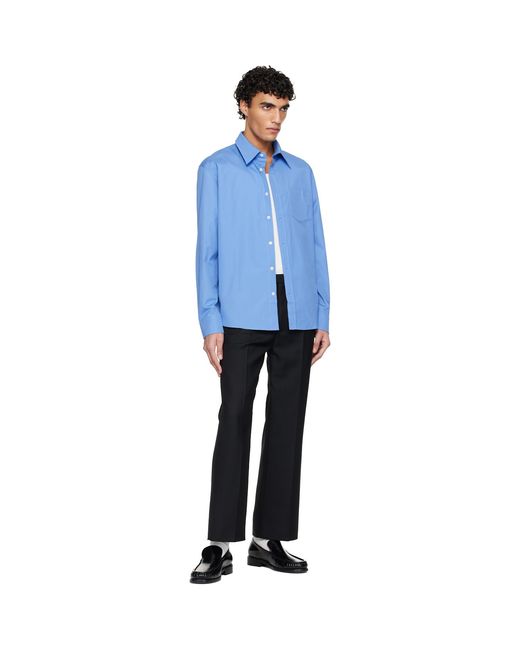 A.P.C. Blue Organic Cotton Shirt for men