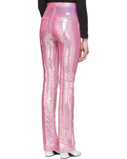 Paco Rabanne Sequin Trousers in Pink 