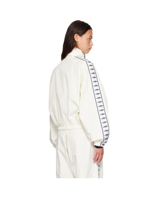Balenciaga White Off- Techno Cotton Poplin Track Jacket