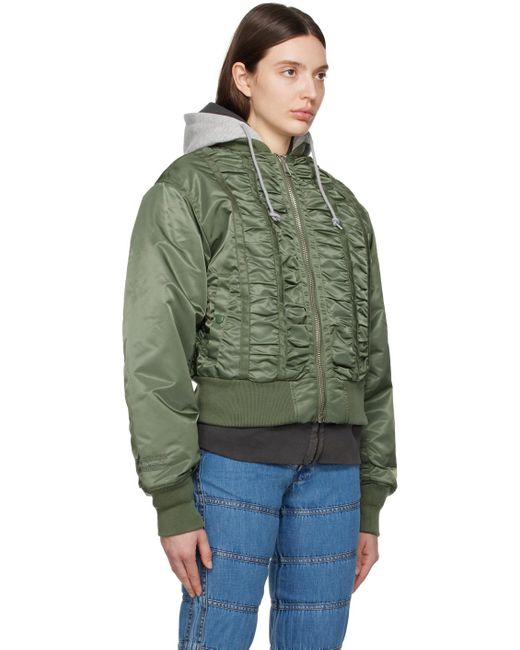MadeMe Green Alpha Industries Edition Ma-1 Bomber Jacket