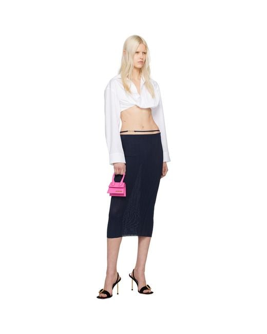 Jacquemus Blue White Le Chouchou 'la Chemise Bahia Courte' Shirt