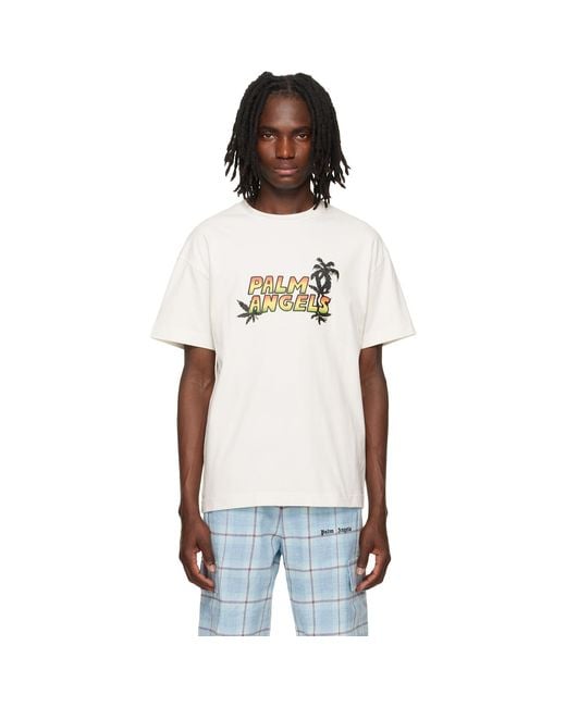 Palm Angels White Off- Palm Sunset T-Shirt for men