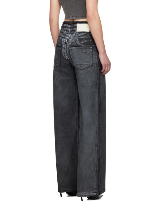 OTTOLINGER Black Double Fold Jeans