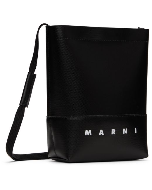 メンズ Marni ブラック シューレース ストラップ バッグ Black