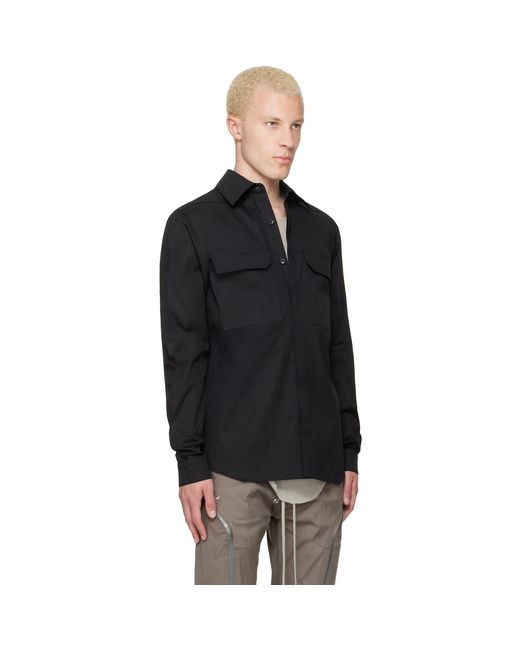 Rick Owens Black Tower Work Shirt for men
