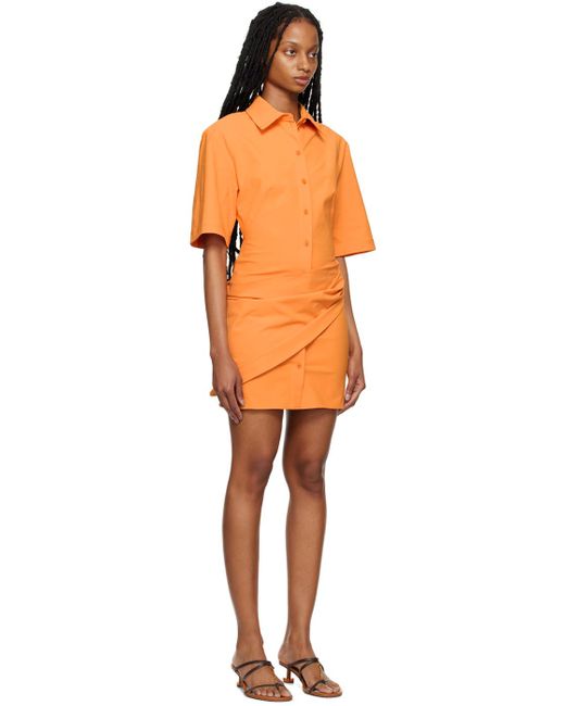 Jacquemus Orange La Robe Camisa