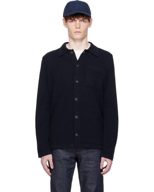 A.P.C. Black Matti Cardigan for men