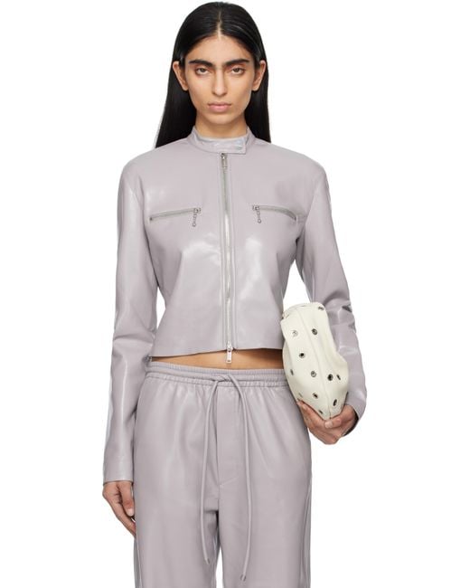 Nanushka Multicolor Aletta Faux-Leather Jacket