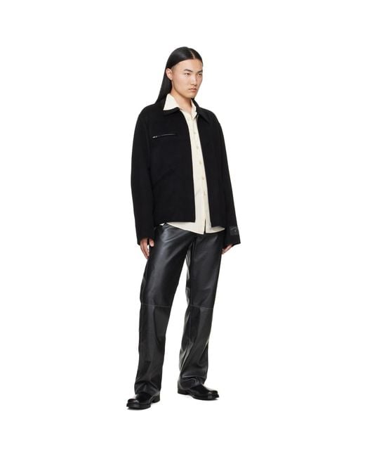 MM6 by Maison Margiela Gray Faux-leather Pants for men