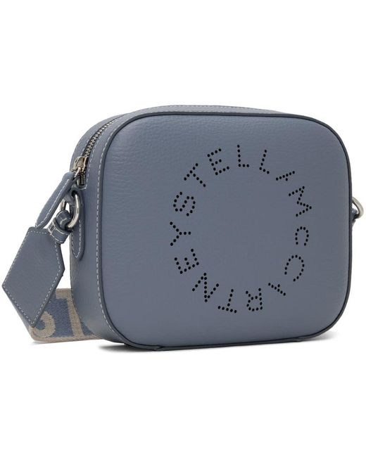 Stella McCartney Blue Logo Grainy Alter Mat Mini Camera Bag