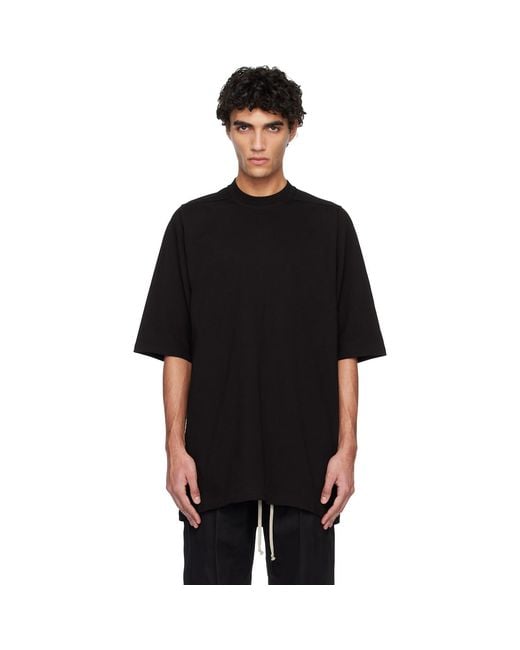 Rick Owens Black Temple Tommy T-Shirt for men
