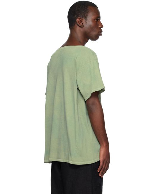 Greg Lauren Green V-neck T-shirt for men