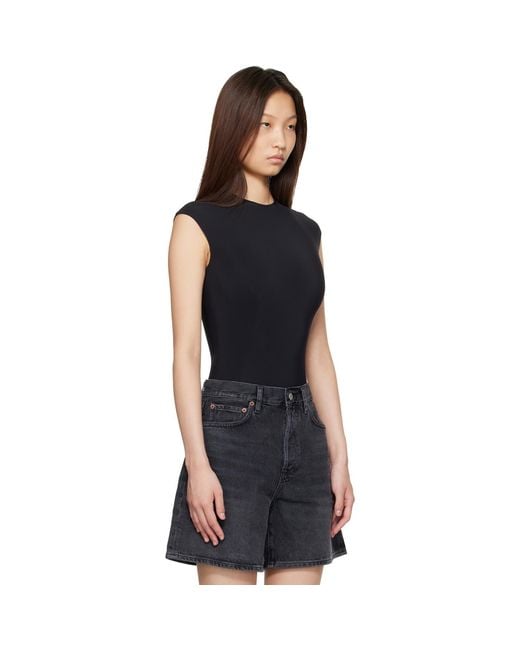 Agolde Black Agata Bodysuit