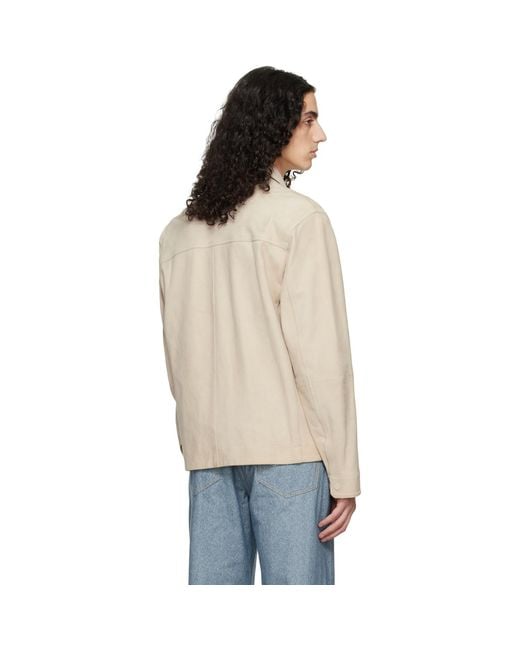 Boss Black Snap Closure Suede Jacket for men