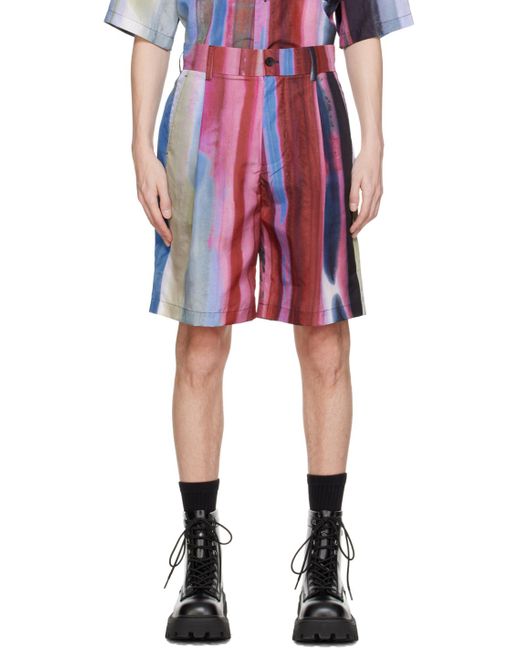 Feng Chen Wang Red Rainbow Shorts for men