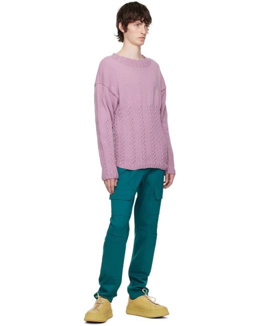 Situationist Pink Crewneck Sweater for men