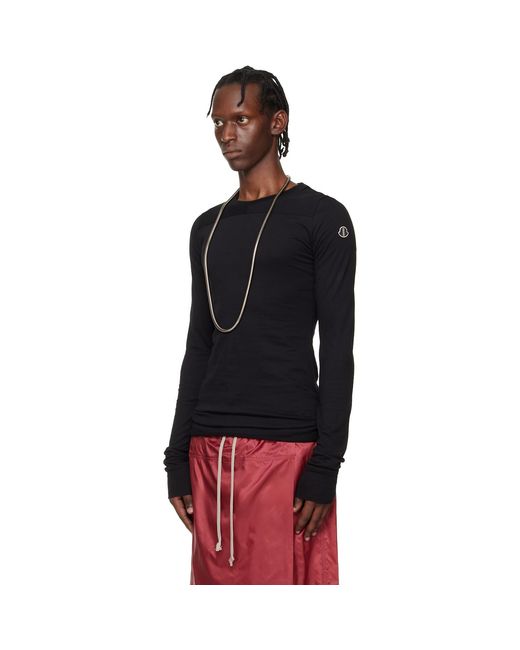 Rick Owens Black Moncler + Girder Ls T-Shirt for men