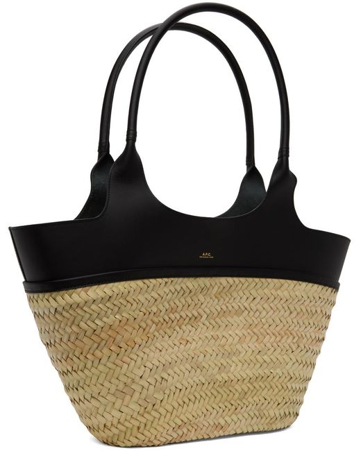 Cabas de style panier tanger et noir A.P.C. en coloris Black