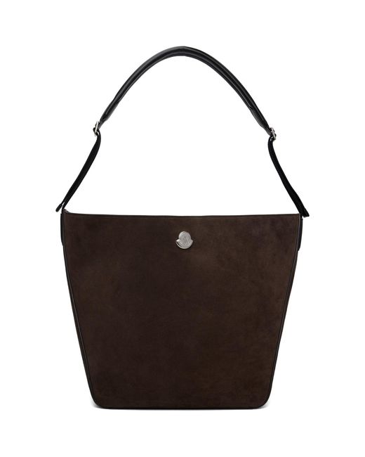 Moncler Black Carlo Suede Shoulder Bag