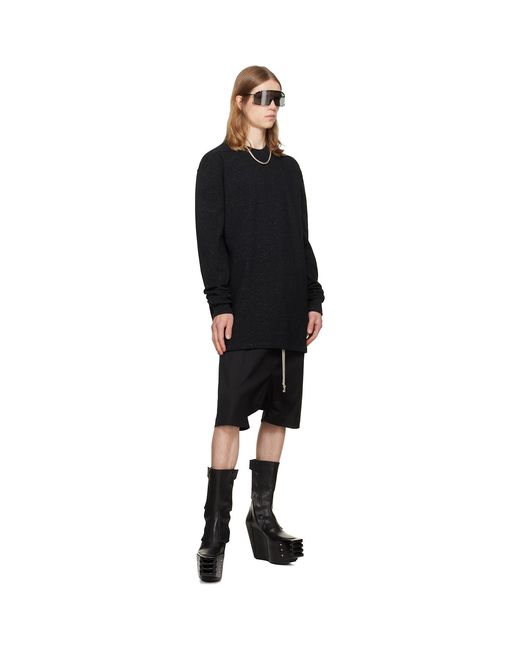 Rick Owens Black Tower Jumbo Ls Sweatshirt for men