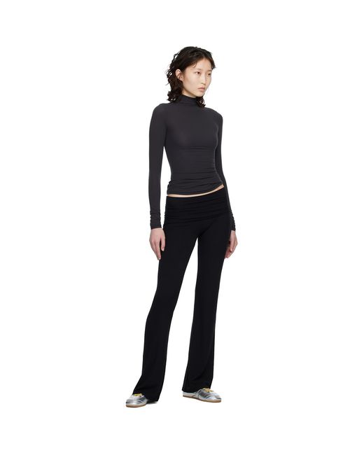 Skims Black Soft Lounge Foldover Leggings