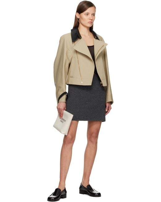 Givenchy ベージュ キャンバス ポーチ Natural