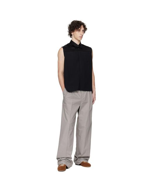 Pantalon Ample Gris AMI pour homme en coloris Black