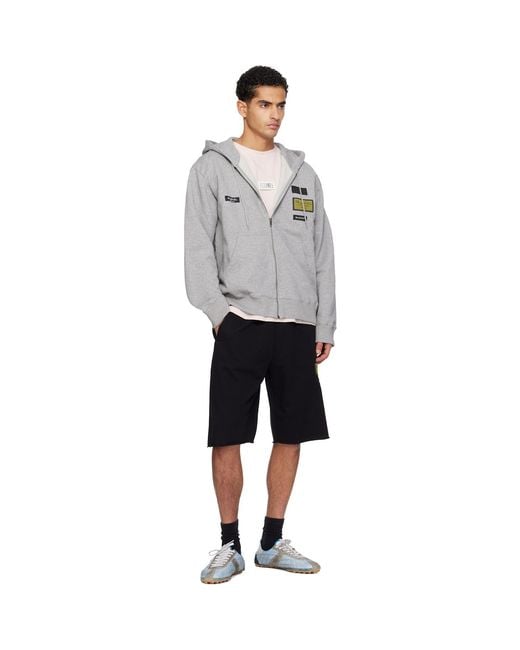 MM6 by Maison Margiela Gray Label Patch Hoodie for men
