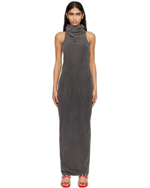 T By Alexander Wang Black Cowl Neck Racer Back Maxi Dress