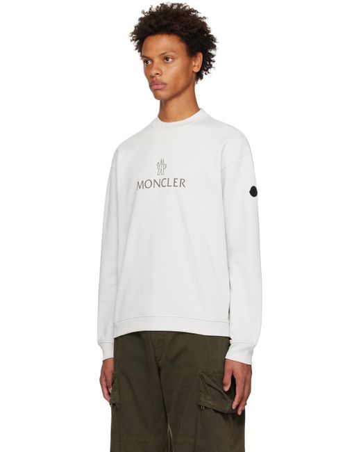 Moncler Off-white Crewneck Sweatshirt for men