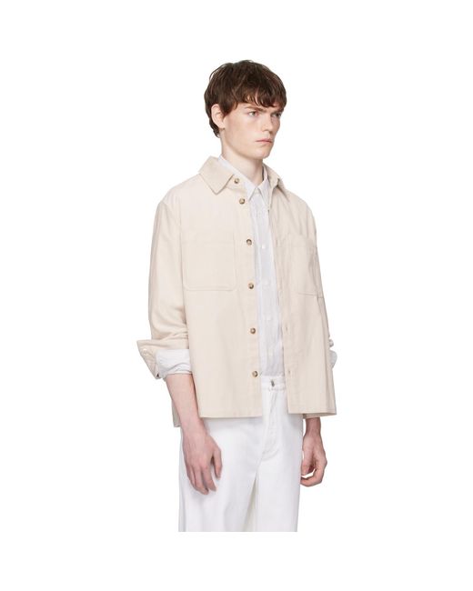 A.P.C. White Off- Leon Overshirt for men