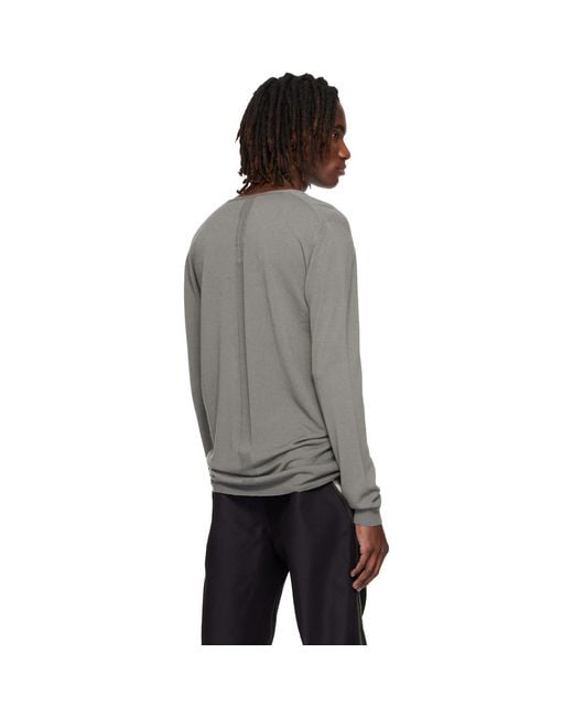 Rick Owens Black Temple Oversize Extreme V Neck Sweater for men