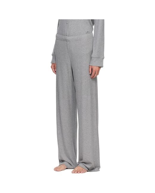 Skims Gray Soft Lounge Sleep Pyjama Set