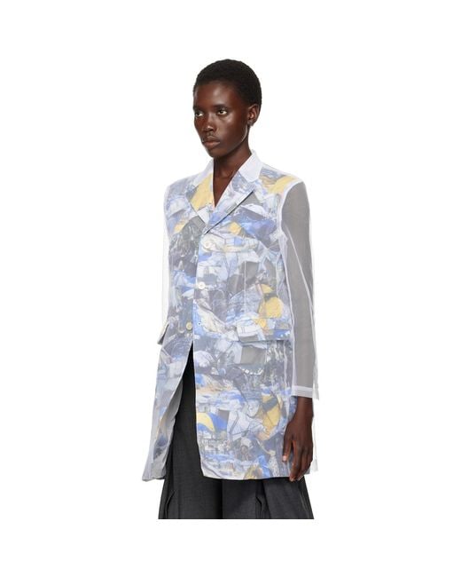 Comme des Garçons Blue Layered Jacket