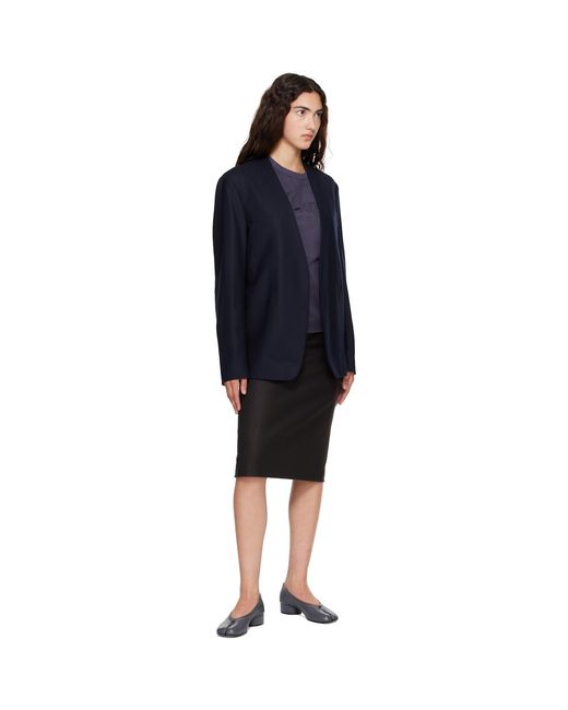 Maison Margiela Blue Minimal Virgin Wool Blazer