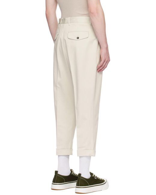 AMI Natural Off- Carrot-fit Trousers for men