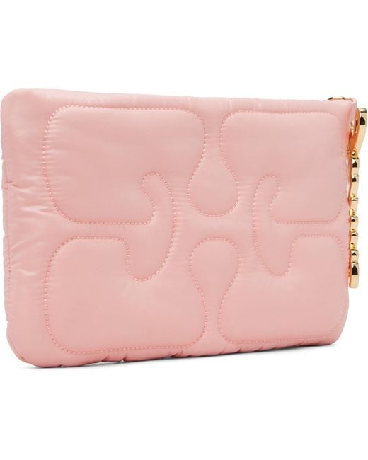Ganni Black Quilted Re-Tech Pouch
