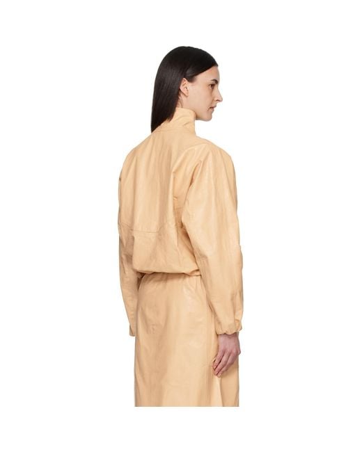 Alaïa Natural Calfskin Windbreaker Jacket