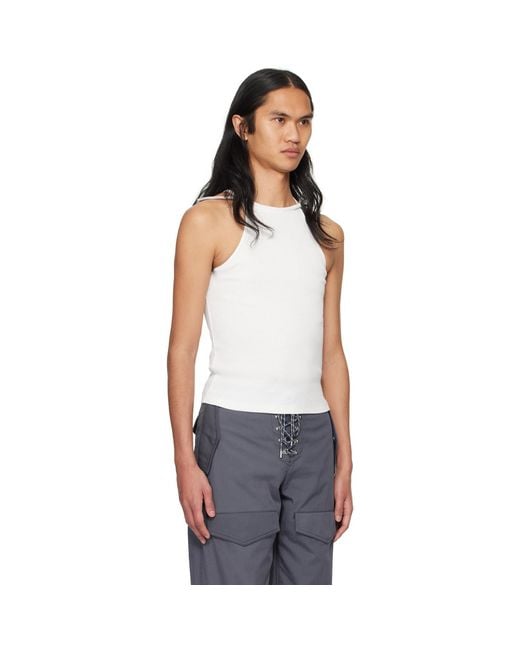 Dion Lee Black White Barball Tank Top for men