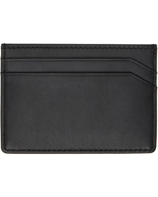 HUGO Black Leather Card Holder for men